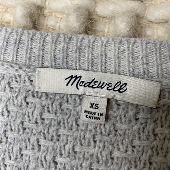 Madewell Landmark Textured Side Zip Tunic Sweater (gray) - Picture 4 of 6